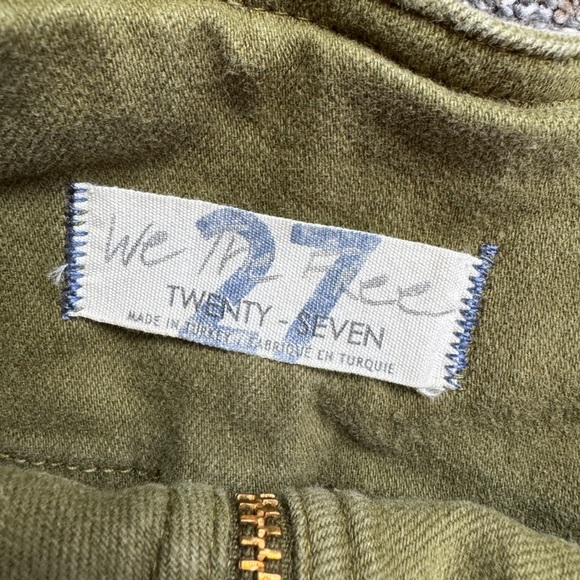 New Free People We The Free Green Zipper Front Denim Skirt - Picture 3 of 6